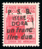 Maquis Isère-Dora (Isère): République Sociale Italienne - Libération