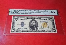 1934 USA $5 DOLLARS *NORTH AFRICA NOTE* UNITED STATES BANKNOTE PMG 45 BILLETE USA COMPRA MULTIPLE CONSULTAR - United States Notes (1928-1953)