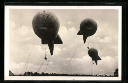 AK Fesselballons Beim Aufstieg  - Montgolfières