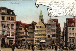 Lithographie Hamburg Mitte Altstadt, Messberg, Marktplatz, Hardt Schiffsartikel, Weinhandlung - Other & Unclassified