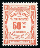 1908-1925, Timbre Taxe Y&T N° 47 **.TB Et Signé Calves. - 1859-1959 Nuovi