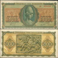 Greece 5000 Drachmai. 19.07.1943 Unc. Banknote Cat# P.122a - Grèce