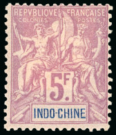 French Colonies - Indo-China: 1886 Cochin-China (4), 1888 Annan And Tongking (5), Indochina - Oblitérés