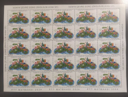 AC - TURKEY STAMP -  WORLD ENVIRONMENT DAY  ECOLOGICAL FOOTPRINT  MNH  FULL SHEET 05 JUNE 2024 - Unused Stamps