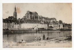 89 . AUXERRE . L'Eglise Saint Germain  Et Les Quais  - Auxerre