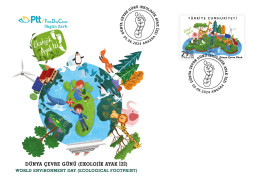 2024 - Turkey, Türkiye - World Enviroment Day (Ecological Footprint) - FDC - Unused Stamps