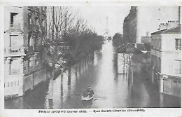 CPA Paris Inondé Janvier 1910 Rue Saint-Charles (Grenelle) - District 15