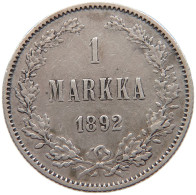 FINLAND 1 MARKKA 1892 #s106 0113 - Finland