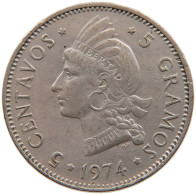 DOMINICAN REPUBLIC 5 CENTAVOS 1974 #s106 0511 - Dominicana