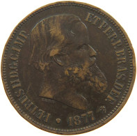 BRAZIL 40 REIS 1877 Pedro II. 1831 - 1889 #s106 0395 - Brésil