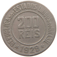 BRAZIL 200 REIS 1929 #s106 0439 - Brésil