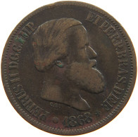 BRAZIL 20 REIS 1868 Pedro II. 1831 - 1889 #s106 0403 - Brasile