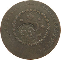 BRAZIL 20 REIS OVER 40 REIS PEDRO I. (1822-1831) #s106 0375 - Brazil