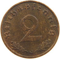 GERMANY 2 REICHSPFENNIG 1939 J #s110 0051 - 2 Reichspfennig