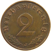 GERMANY 2 REICHSPFENNIG 1939 J #s109 1221 - 2 Reichspfennig