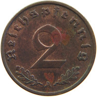 GERMANY 2 REICHSPFENNIG 1938 A #s110 0043 - 2 Reichspfennig