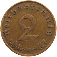 GERMANY 2 REICHSPFENNIG 1937 J #s110 0033 - 2 Reichspfennig