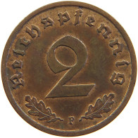 GERMANY 2 REICHSPFENNIG 1937 F #s109 1233 - 2 Reichspfennig