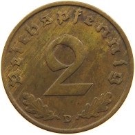 GERMANY 2 REICHSPFENNIG 1936 D #s109 0775 - 2 Reichspfennig