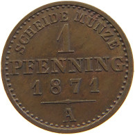 GERMAN STATES PFENNIG 1871 A BRANDENBURG PREUSSEN #s113 0035 - Groschen & Andere Kleinmünzen