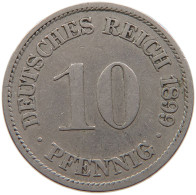 GERMANY EMPIRE 10 PFENNIG 1899 A #s109 1121 - 10 Pfennig