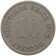 GERMANY EMPIRE 10 PFENNIG 1898 G #s107 0791 - 10 Pfennig