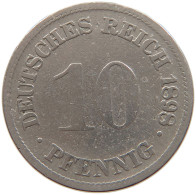 GERMANY EMPIRE 10 PFENNIG 1898 D #s107 0837 - 10 Pfennig