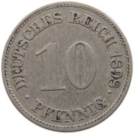 GERMANY EMPIRE 10 PFENNIG 1898 E #s109 1059 - 10 Pfennig