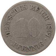 GERMANY EMPIRE 10 PFENNIG 1897 G #s107 0743 - 10 Pfennig