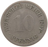 GERMANY EMPIRE 10 PFENNIG 1897 G #s107 0699 - 10 Pfennig