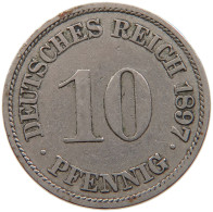 GERMANY EMPIRE 10 PFENNIG 1897 A #s109 1123 - 10 Pfennig
