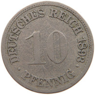 GERMANY EMPIRE 10 PFENNIG 1893 F #s107 0847 - 10 Pfennig