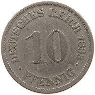 GERMANY EMPIRE 10 PFENNIG 1893 A #s107 0805 - 10 Pfennig