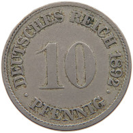 GERMANY EMPIRE 10 PFENNIG 1892 G #t036 0121 - 10 Pfennig