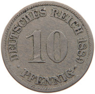 GERMANY EMPIRE 10 PFENNIG 1889 A #s109 0893 - 10 Pfennig