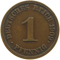 GERMANY EMPIRE 1 PFENNIG 1909 J #s109 0523 - 1 Pfennig