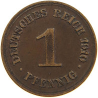 GERMANY EMPIRE 1 PFENNIG 1910 E #s109 0581 - 1 Pfennig