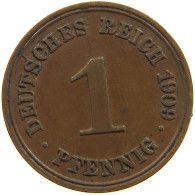 GERMANY EMPIRE 1 PFENNIG 1909 D #s109 0617 - 1 Pfennig