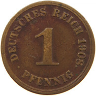 GERMANY EMPIRE 1 PFENNIG 1908 G #s109 0439 - 1 Pfennig