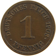 GERMANY EMPIRE 1 PFENNIG 1908 J #s109 0605 - 1 Pfennig