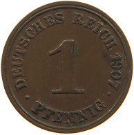 GERMANY EMPIRE 1 PFENNIG 1907 J #s109 0459 - 1 Pfennig