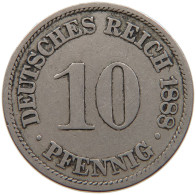 GERMANY EMPIRE 10 PFENNIG 1888 A #s109 0927 - 10 Pfennig