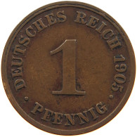 GERMANY EMPIRE 1 PFENNIG 1900 J #s109 0397 - 1 Pfennig