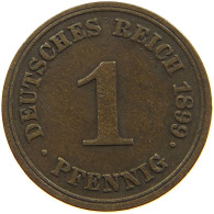 GERMANY EMPIRE 1 PFENNIG 1899 E #s109 0515 - 1 Pfennig