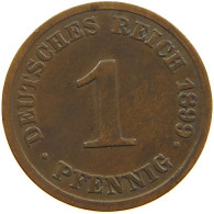 GERMANY EMPIRE 1 PFENNIG 1899 J #s109 0579 - 1 Pfennig