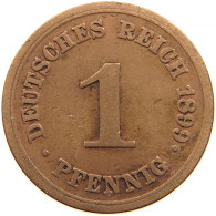 GERMANY EMPIRE 1 PFENNIG 1899 E #s109 0389 - 1 Pfennig