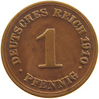 GERMANY EMPIRE 1 PFENNIG 1910 F #s109 0623 - 1 Pfennig