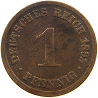 GERMANY EMPIRE 1 PFENNIG 1895 E #s109 0487 - 1 Pfennig