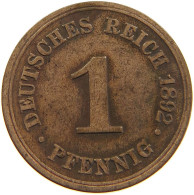 GERMANY EMPIRE 1 PFENNIG 1892 F #s109 0539 - 1 Pfennig