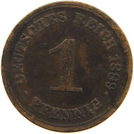 GERMANY EMPIRE 1 PFENNIG 1889 E #s107 0597 - 1 Pfennig